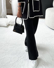 Casey - Two Piece Set With Trimmed Jacket And Casual Pants Two piece set