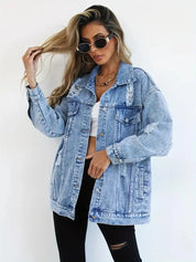 Oversized Denim Jacket Women – Olivia Trendy Jacket Women's Jacket