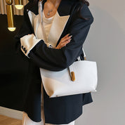 Women's Litchi Pattern Shoulder Bucket Bag Bag