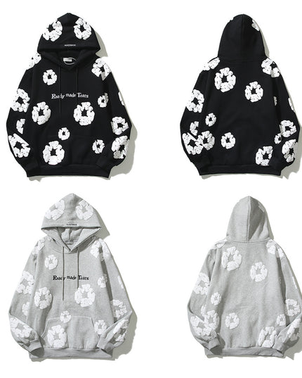 Pure Cotton Kapok Foam-Print Hoodie Sweater Hoodie