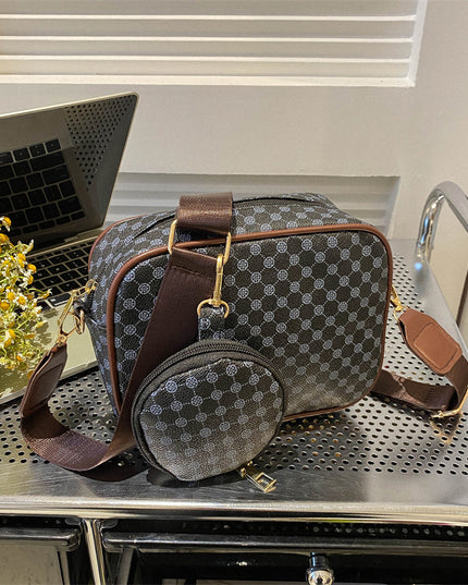 Vintage Pattern Crossbody Bag Blue Bag