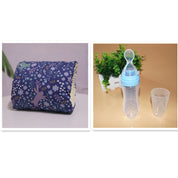 Cotton Nursing Arm Pillow – Baby Support Pad Deep blue background rabbi set 25X23CM Cotton Padded Jacket