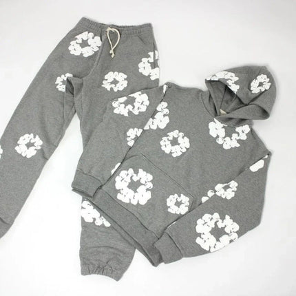Denim Tears Tracksuit Set Grey suit Hoodie