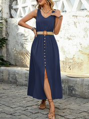 Women's Sleeveless Split Maxi Dress Dresses