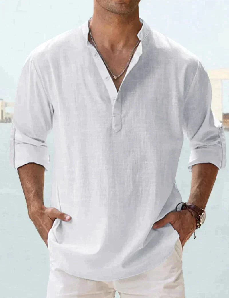 Men's Classic Linen Shirt White Shirts