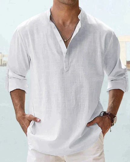 Men's Classic Linen Shirt White Shirts
