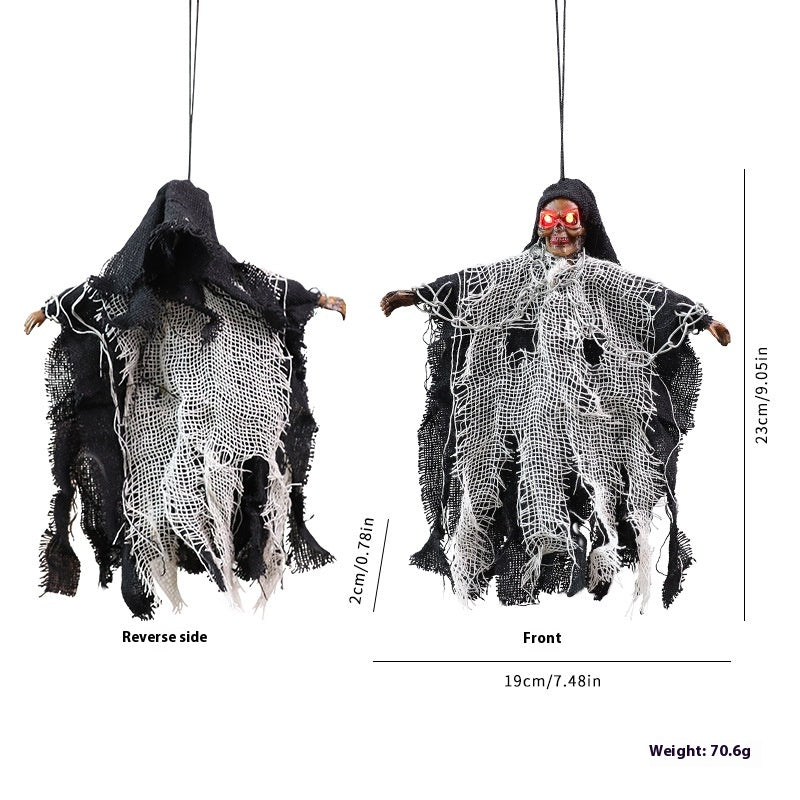 Halloween LED Skull Prop Black 23x19x2cm Halloween Decorations