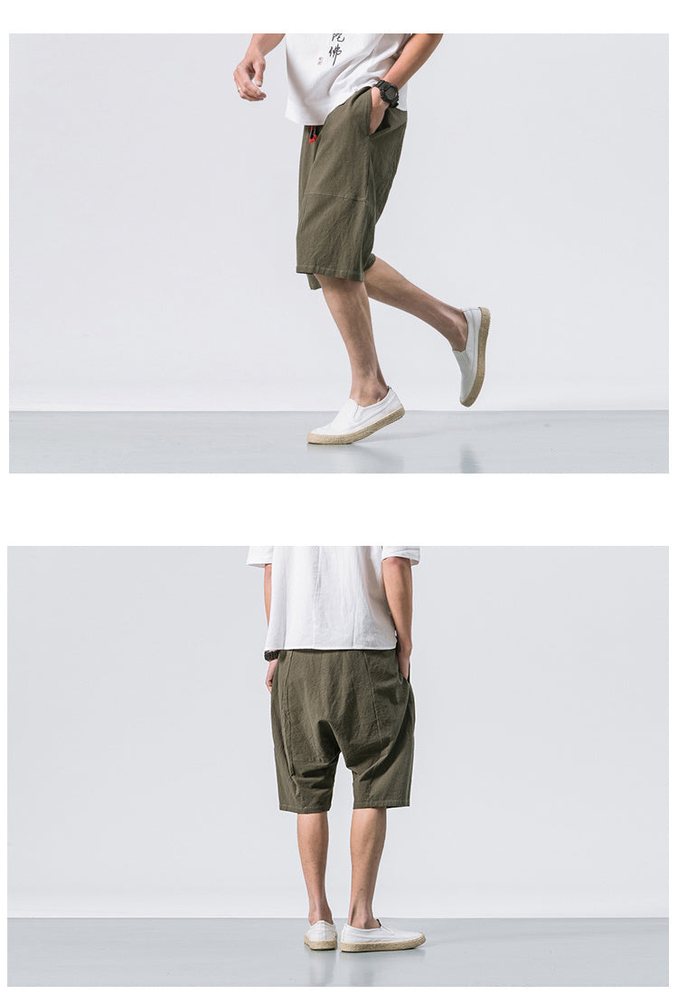 Kyoto Drift Linen Shorts Men Shorts