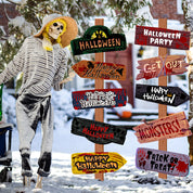 Halloween Paper Road Sign Decor Halloween Decorations