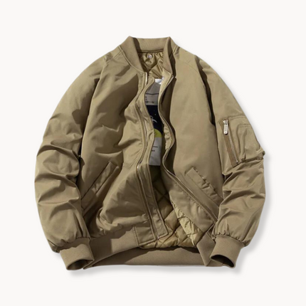 Men's Hooded Bomber Jacket Khaki Jackets