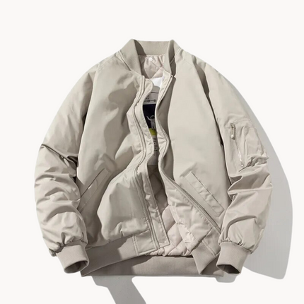 Men's Hooded Bomber Jacket Greywhite Jackets
