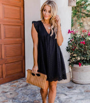 Lace Dresses With Pocket Black Dresses