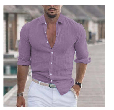 Men's Long Sleeve Solid Color Casual Shirt Shirts