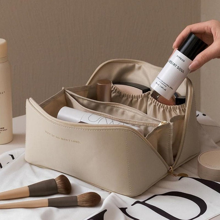 Boho Chic Luxury Cosmetic Bag Beige Cosmetic Bag