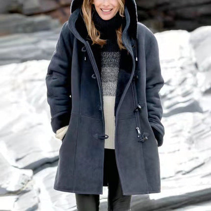 Women's Cozy Hooded Jacket Dark grey Jackets