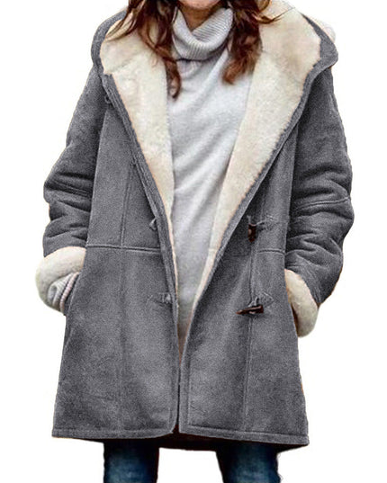 Women's Cozy Hooded Jacket Grey Jackets