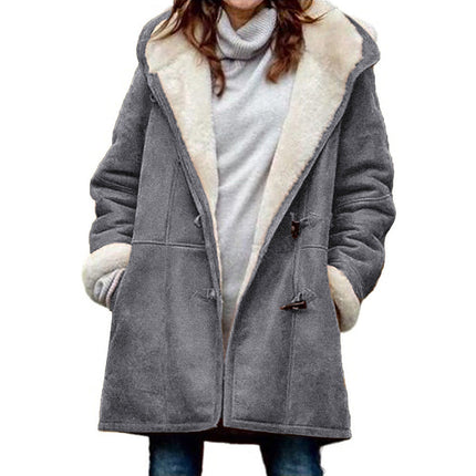 Women's Cozy Hooded Jacket Grey Jackets