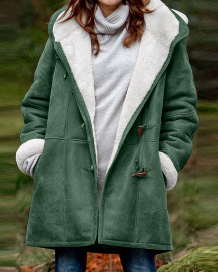 Women's Cozy Hooded Jacket Green Jackets