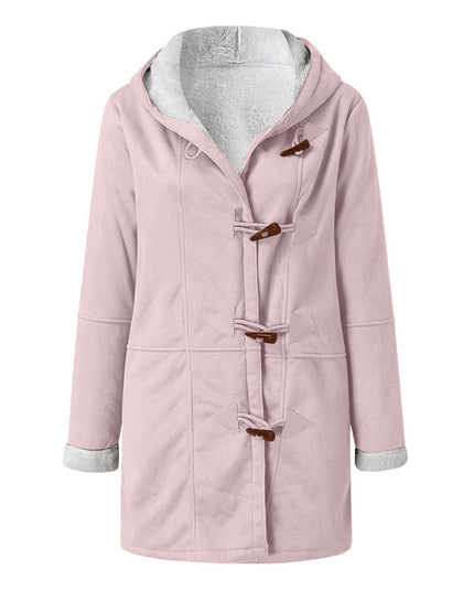 Women's Cozy Hooded Jacket Pink Jackets