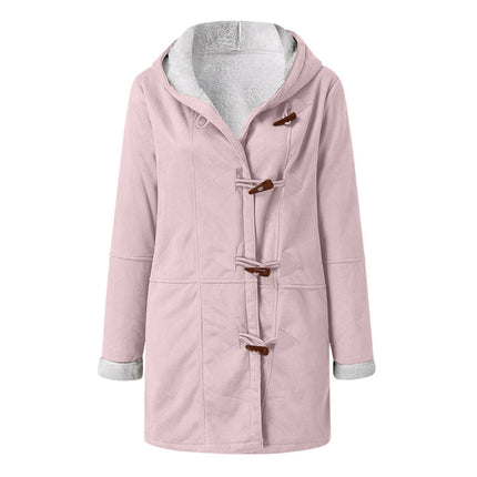 Women's Cozy Hooded Jacket Pink Jackets