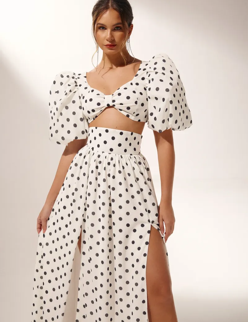 Angelica™ | Polka Dot Skirt Set S Dresses