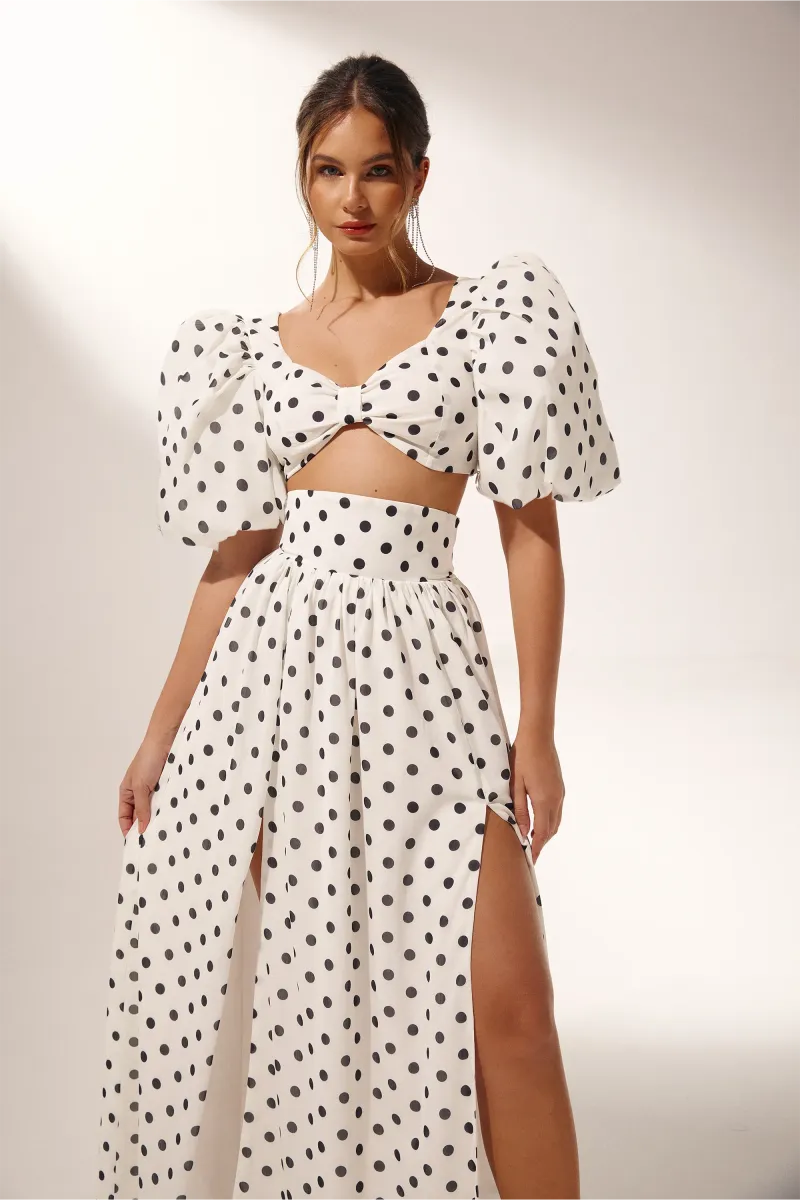 Angelica | Polka Dot Skirt Set S Dresses