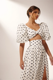 Angelica | Polka Dot Skirt Set M Dresses