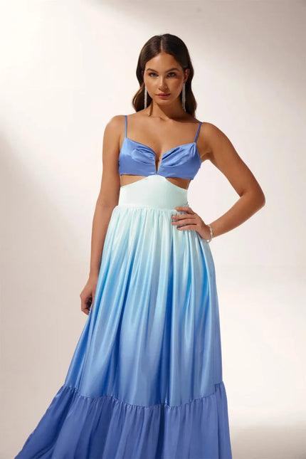 Ethel™ | Cut-out Gradient Maxi Slip Dress S Dresses