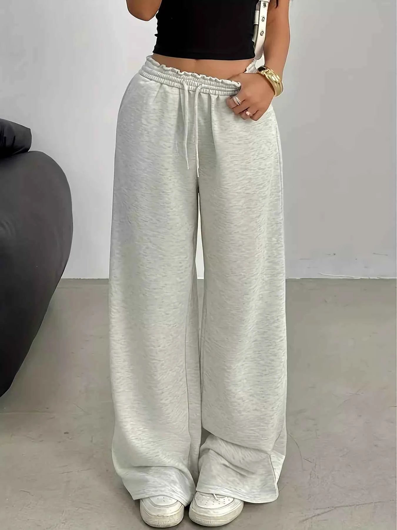 Wide Leg Drawstring Sweatpants