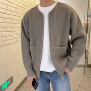Men’s Lined Zip Knit Cardigan Sweater Cardigans
