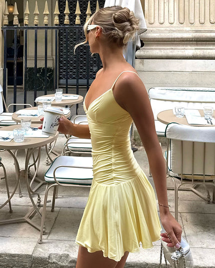 Sexy V-Neck Suspender Dress Dresses