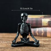 Cool Skeleton Meditation Pose Decor Black C Halloween Decorations