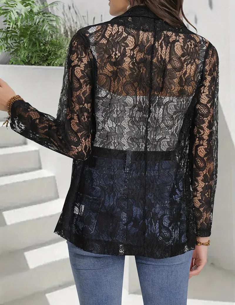 Deborah | Elegant Floral Lace Jacket Jacket