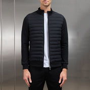 Lightweight Stand Collar Coat for Men - Fashion Knitted Winter Jacket Black Men Jacket