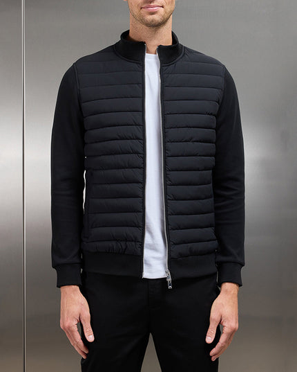 Lightweight Stand Collar Coat for Men - Fashion Knitted Winter Jacket Black Men Jacket