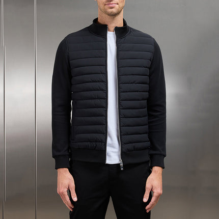 Lightweight Stand Collar Coat for Men - Fashion Knitted Winter Jacket Black Men Jacket
