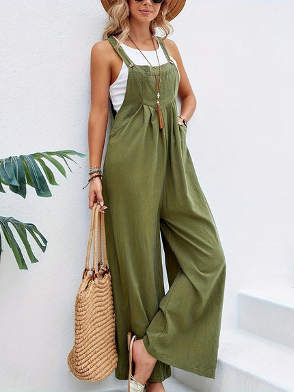 Olive | Sleeveless Jumpsuit Army green Jumpsuits