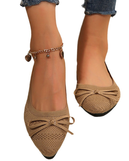 Bow Knitted Loafers Loafers