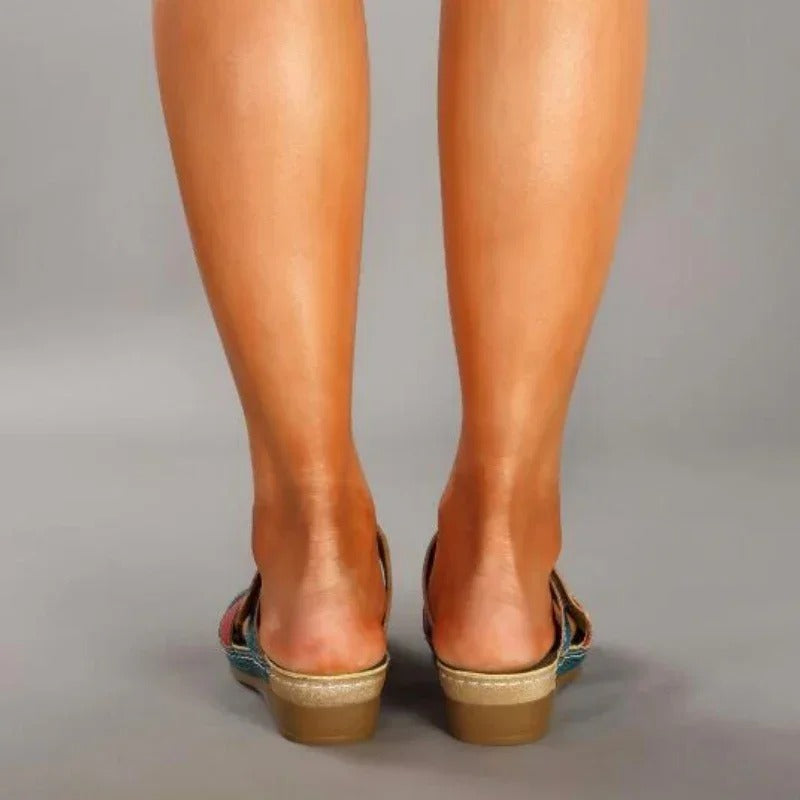 Orthopedic Lightweight Sandals With Handmade Prints Sandals