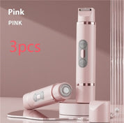 2-in-1 Electric Dual-Head Women's Hair Remover Pink 3pcs Women's Accessories
