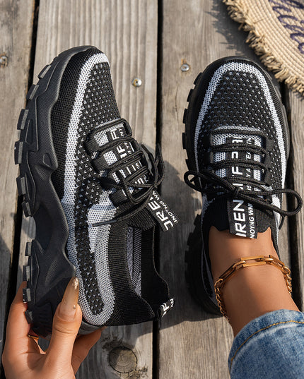 Women’s Flyknit Mesh Lace-Up Sneakers Sneakers