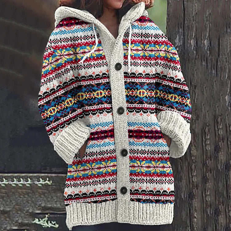 Multilayer Ella Wool Knit Multicolore Cardigans