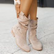 Fashion Suede Mid-Calf Western Boots Boots