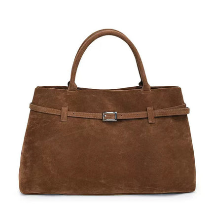 Versatile Suede Tote Bag Brown Tote Bags