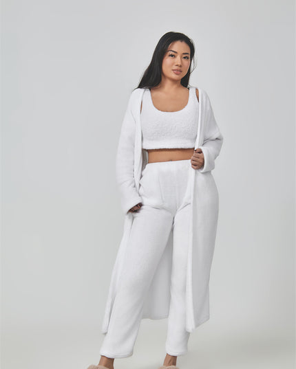 Cozy 3‑Piece Women's Lounge & Pajama Set White Sets