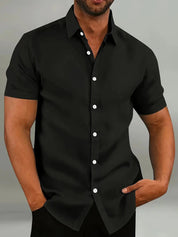 Men's Classic Short-Sleeve Polo Shirt Black Shirts