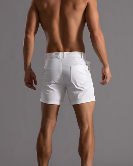 Men's Summer Linen Shorts with Pockets Men Shorts