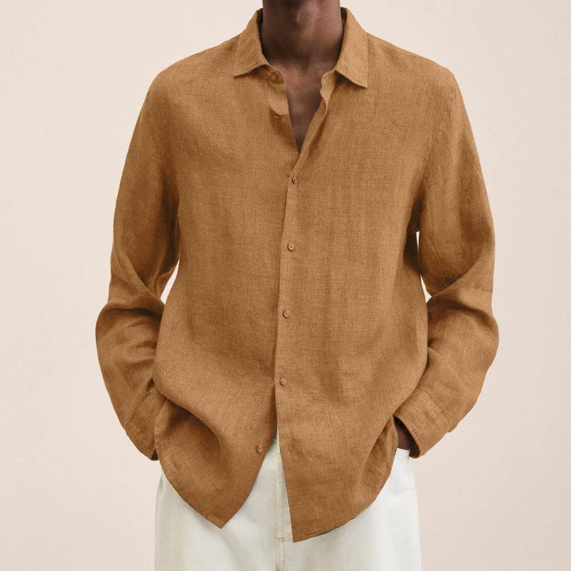 Men's Elegant Linen Shirt Ginger Shirts
