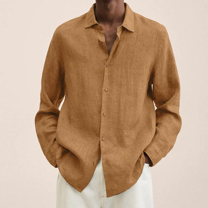Men's Elegant Linen Shirt Ginger Shirts