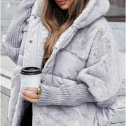 Women’s Faux Fur Patchwork Winter Coat Gray Summer accessories